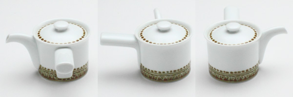 角急須　波模様　茶