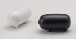 動物オーナメント/ぶたS黒マット・白マット